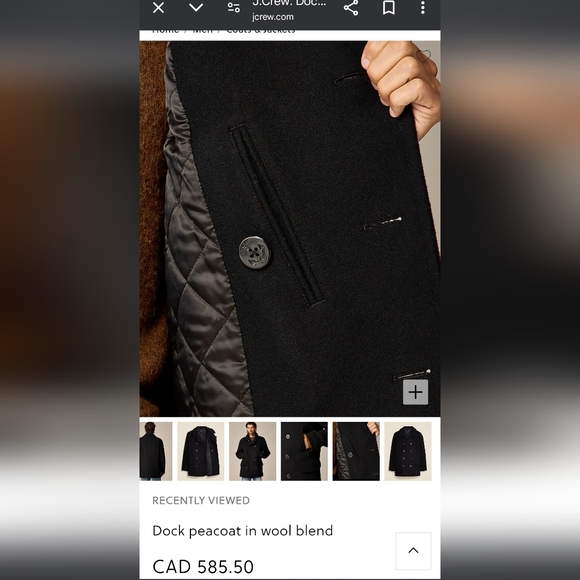 J. CREW Dock Peacoat in Wool Blend size Small - Picture 5 of 8